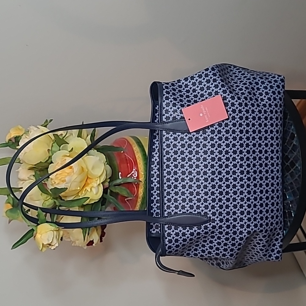 Kate Spade Blue Multi Tote - Picture 9 of 11